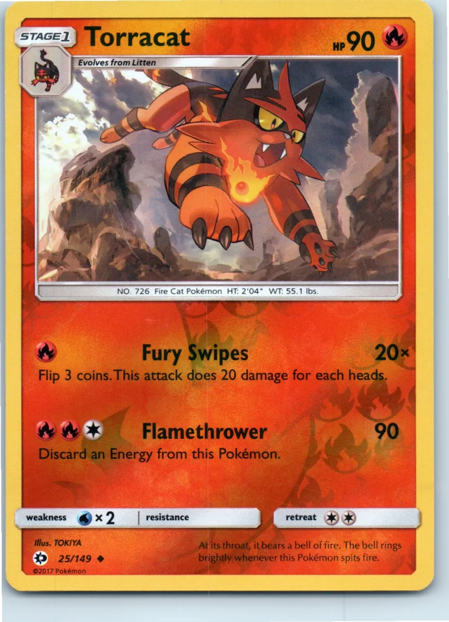 Torracat 25/149 front, the actual card for sale