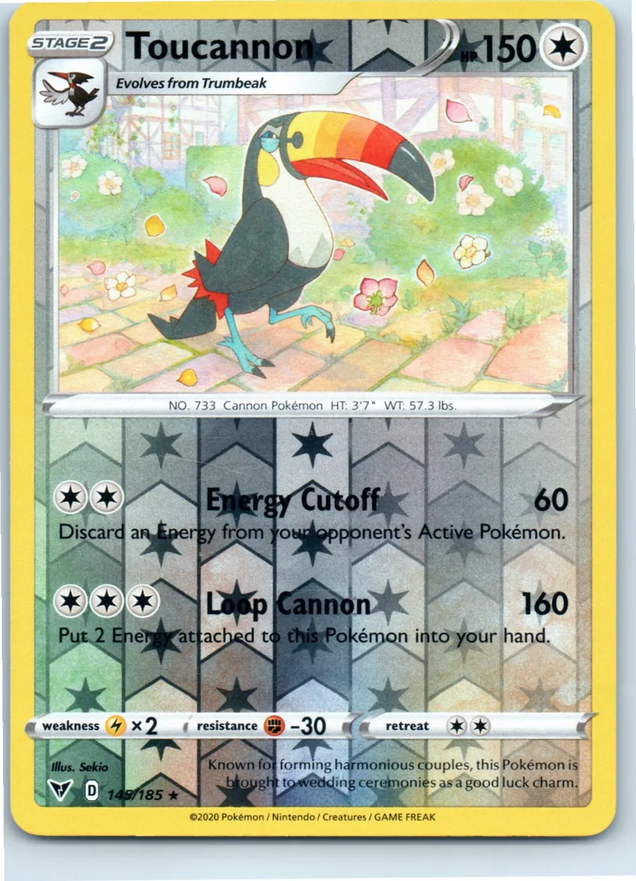 Toucannon 145/185 front, the actual card for sale