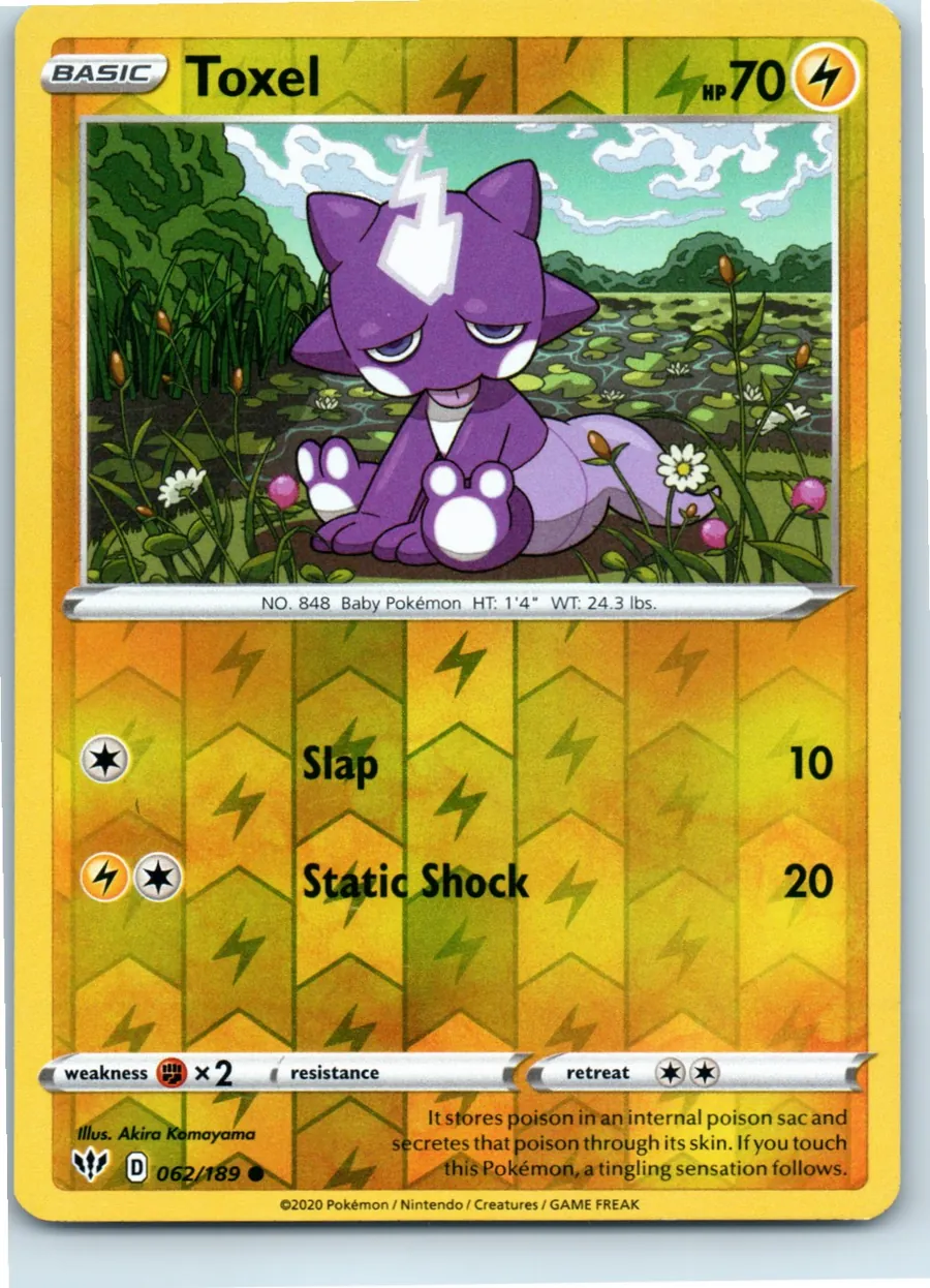 Toxel 062/189 front, the actual card for sale