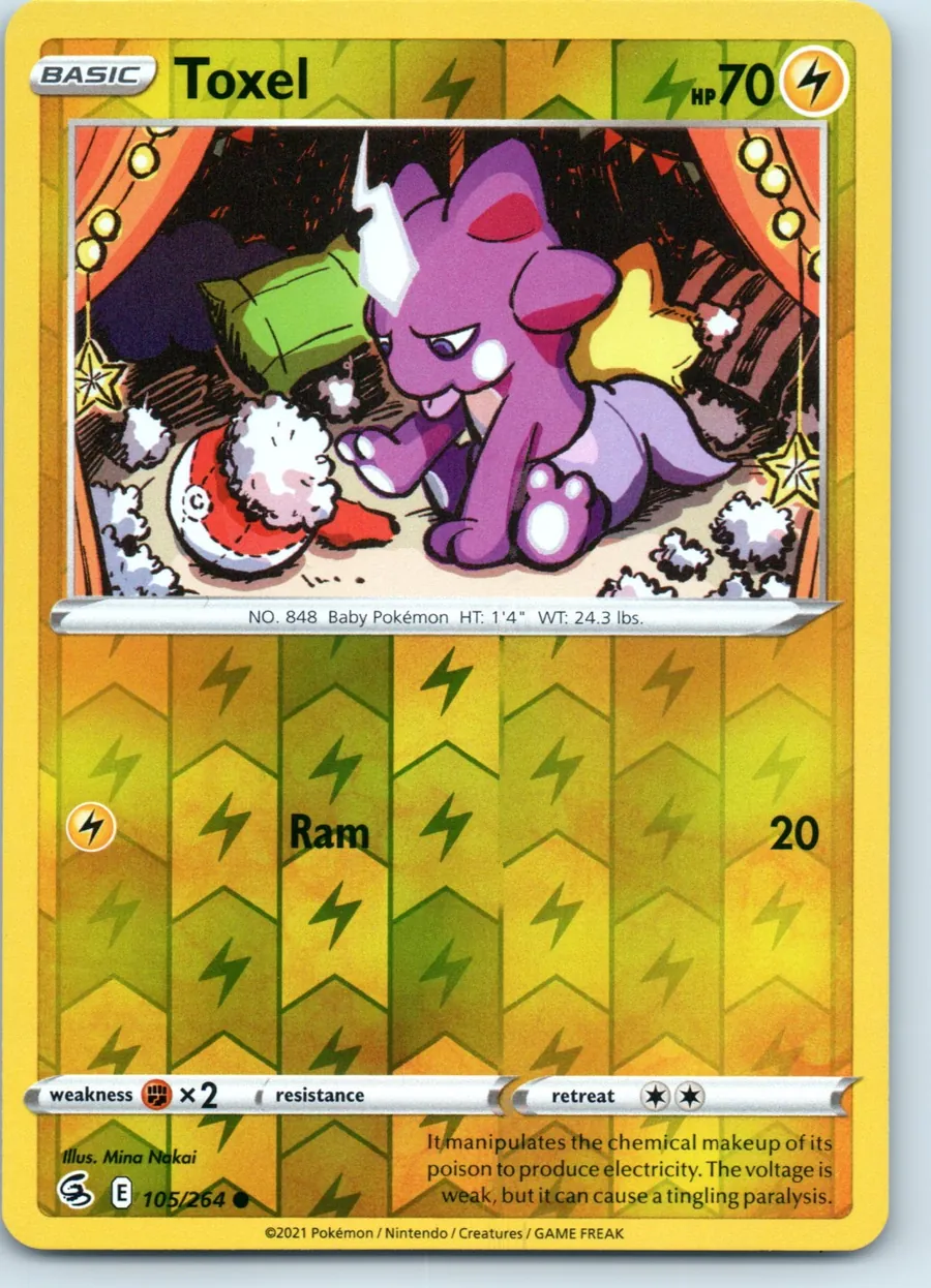 Toxel 105/264 front, the actual card for sale