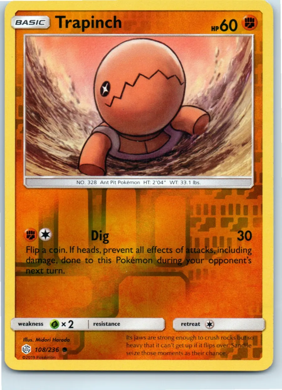 Trapinch 108/236 front, the actual card for sale