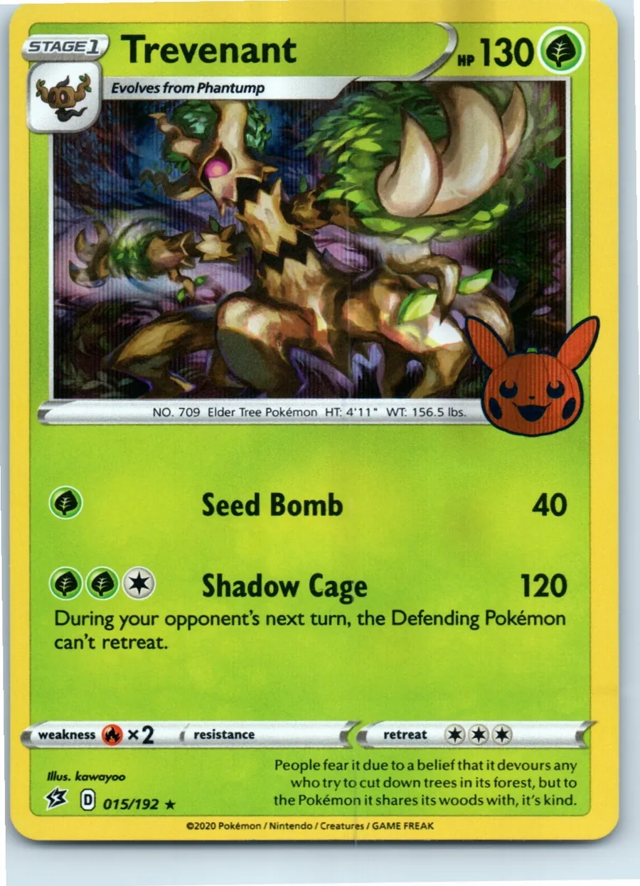 Trevenant 015/192 front, the actual card for sale