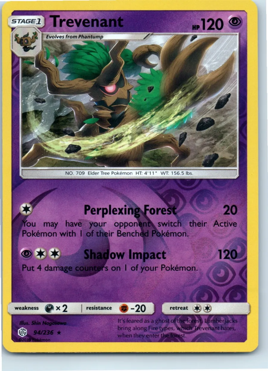 Trevenant 94/236 front, the actual card for sale
