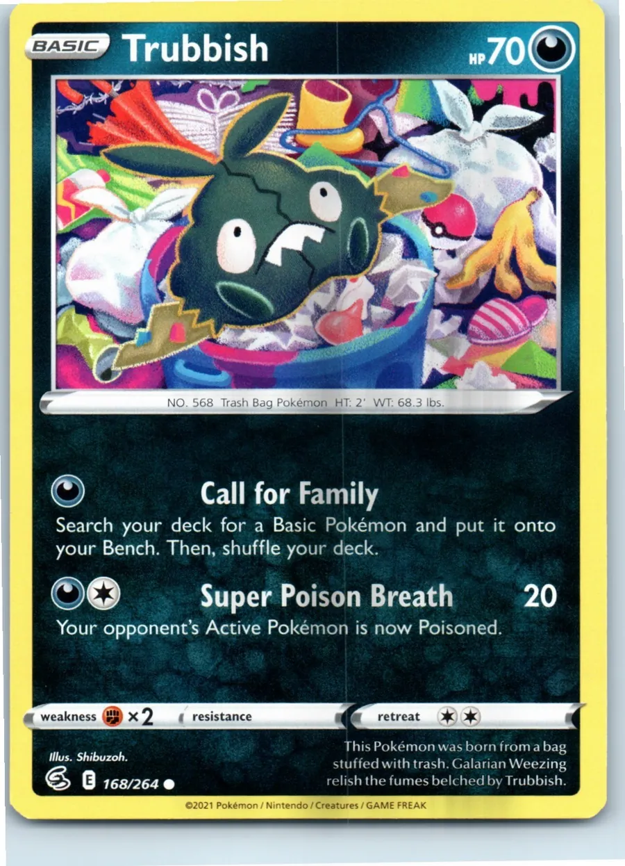 Trubbish 168/264 front, the actual card for sale