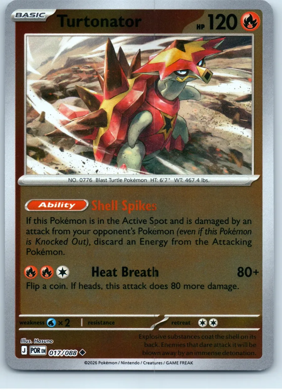 Turtonator 017/088 front, the actual card for sale