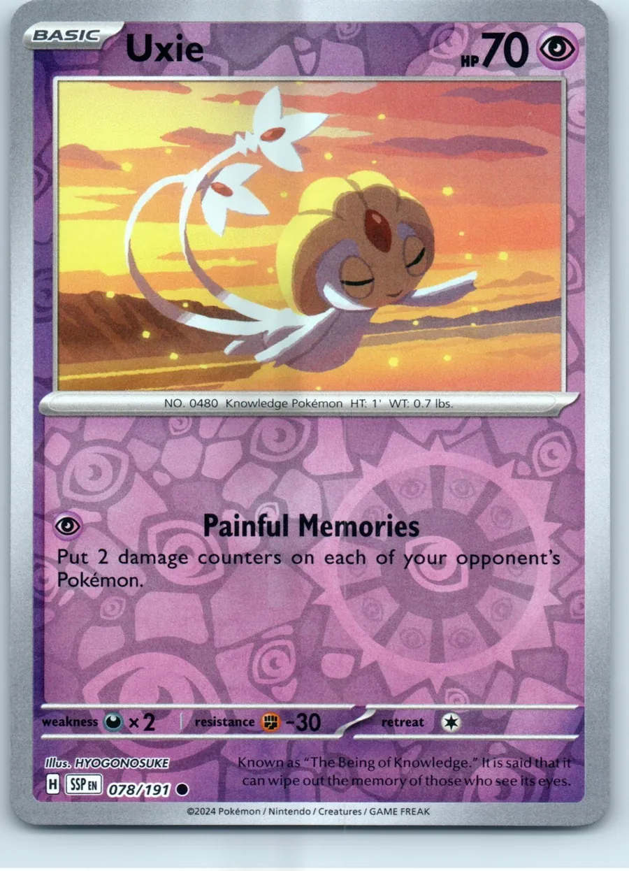 Uxie 078/191 front, the actual card for sale
