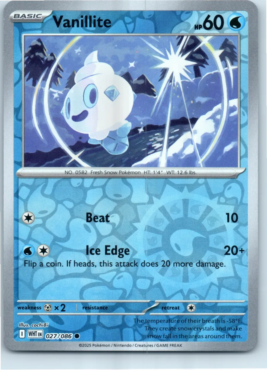 Vanillite 027/086 front, the actual card for sale