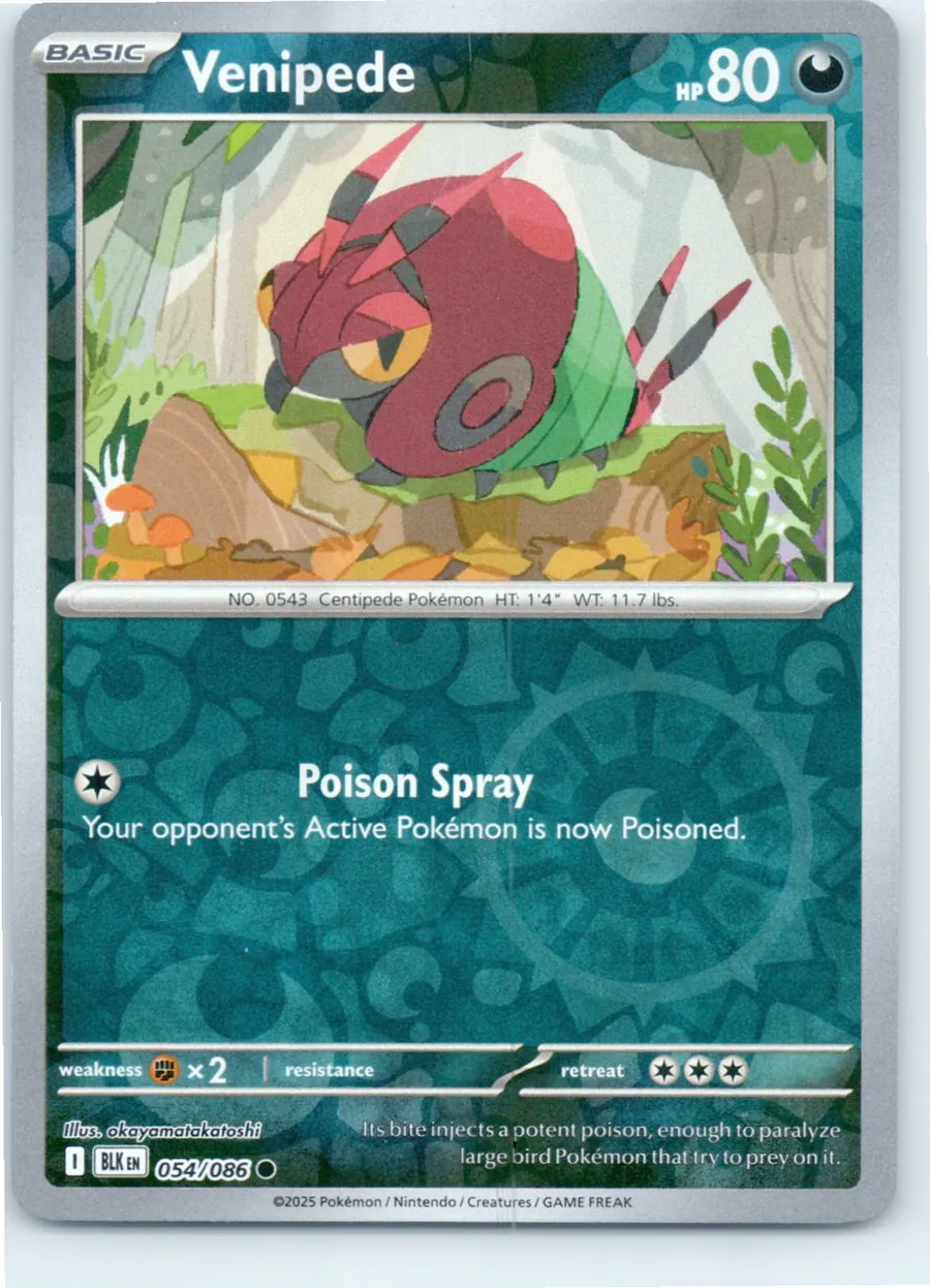 Venipede 054/086 front, the actual card for sale
