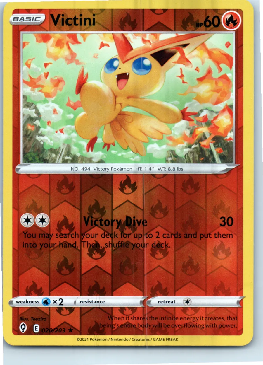 Victini 020/203 front, the actual card for sale