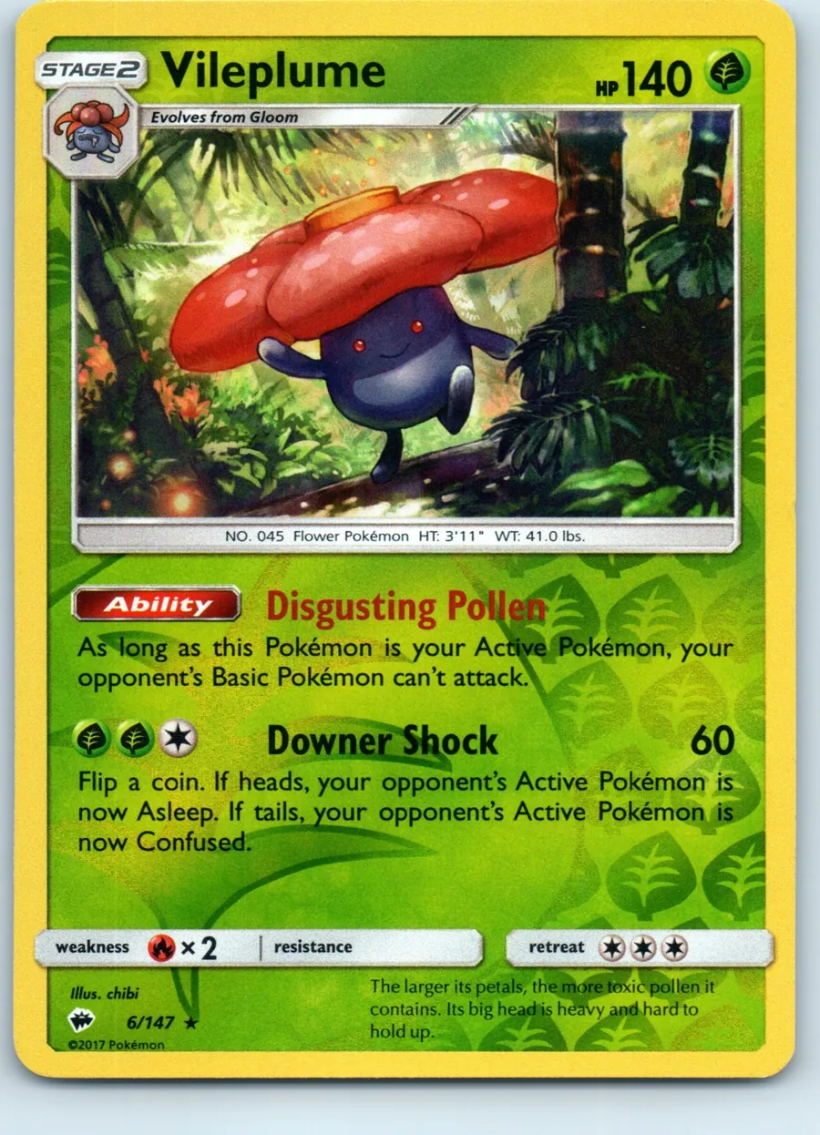 Vileplume 6/147 front, the actual card for sale