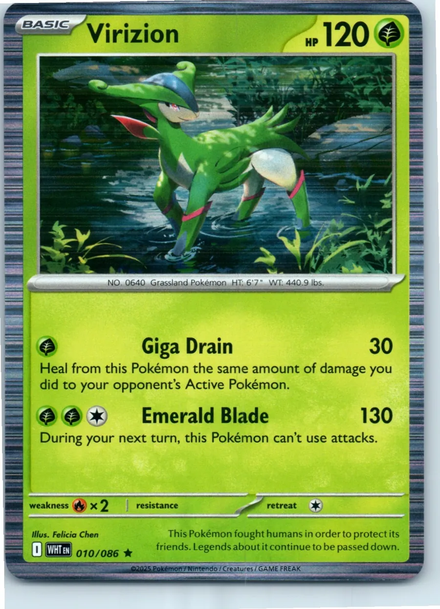 Virizion 010/086 front, the actual card for sale