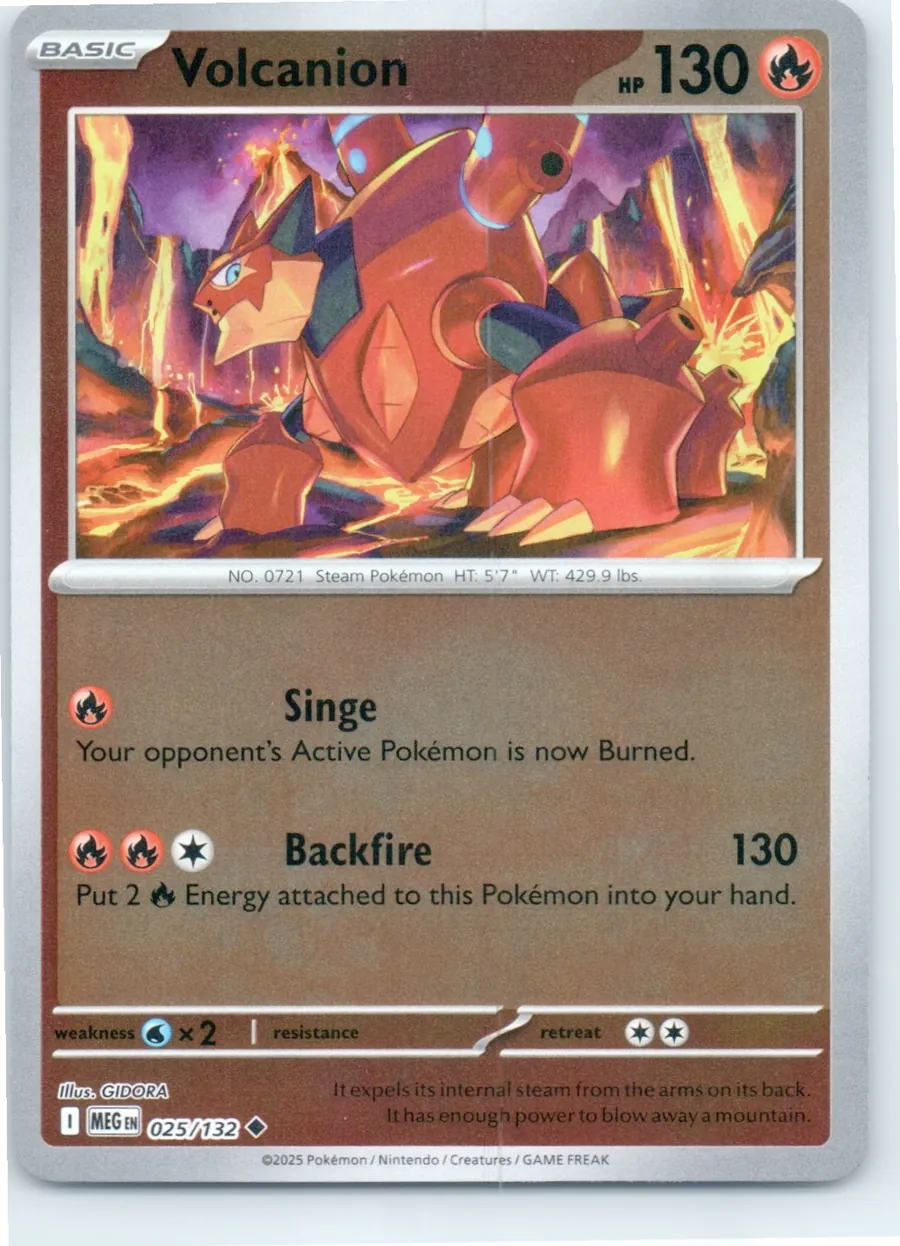 Volcanion 025/132 front, the actual card for sale
