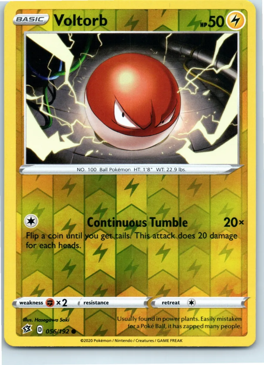 Voltorb 056/192 front, the actual card for sale