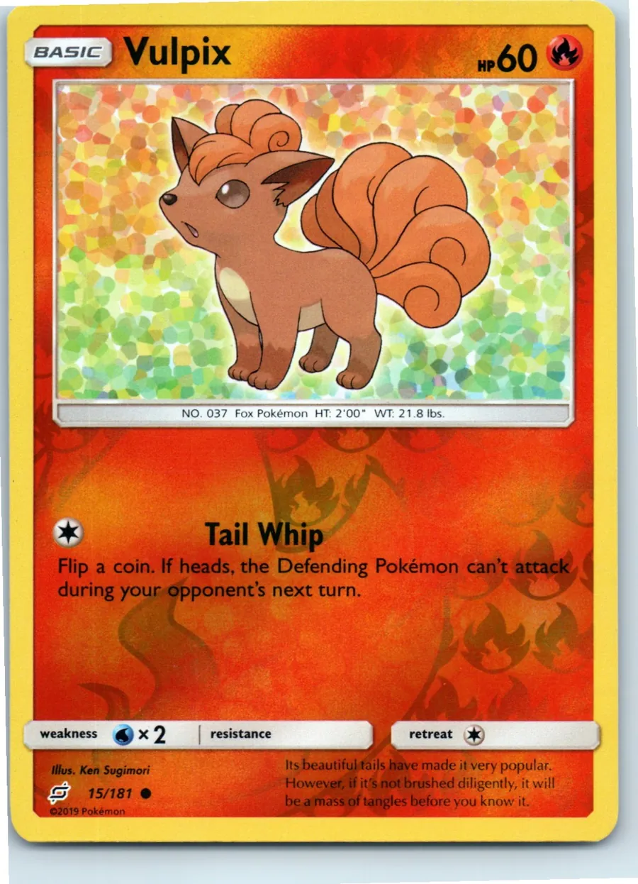 Vulpix 15/181 front, the actual card for sale