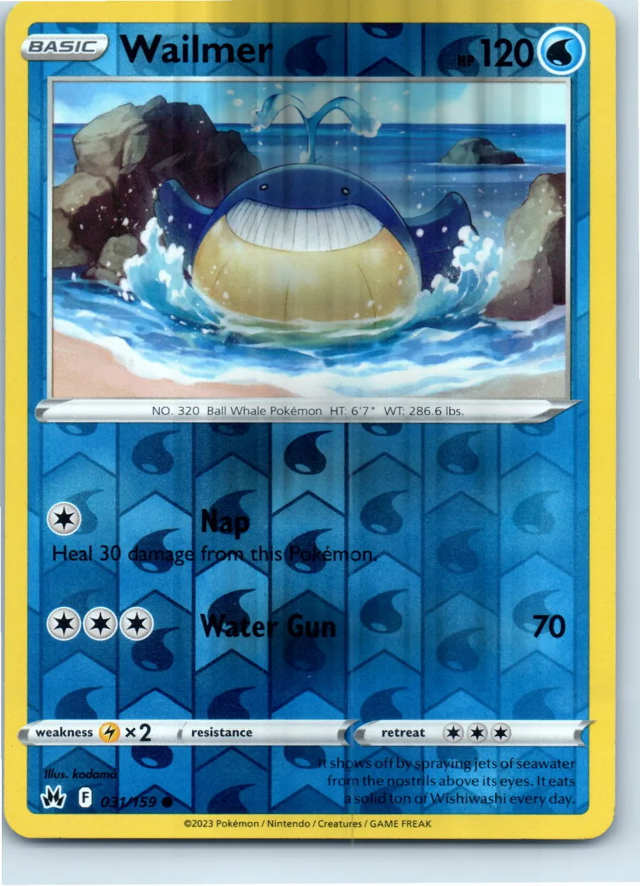 Wailmer 031/159 front, the actual card for sale