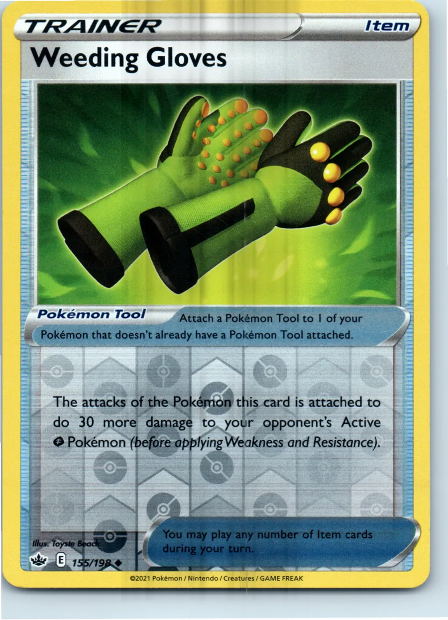 Weeding Gloves 155/198 front, the actual card for sale