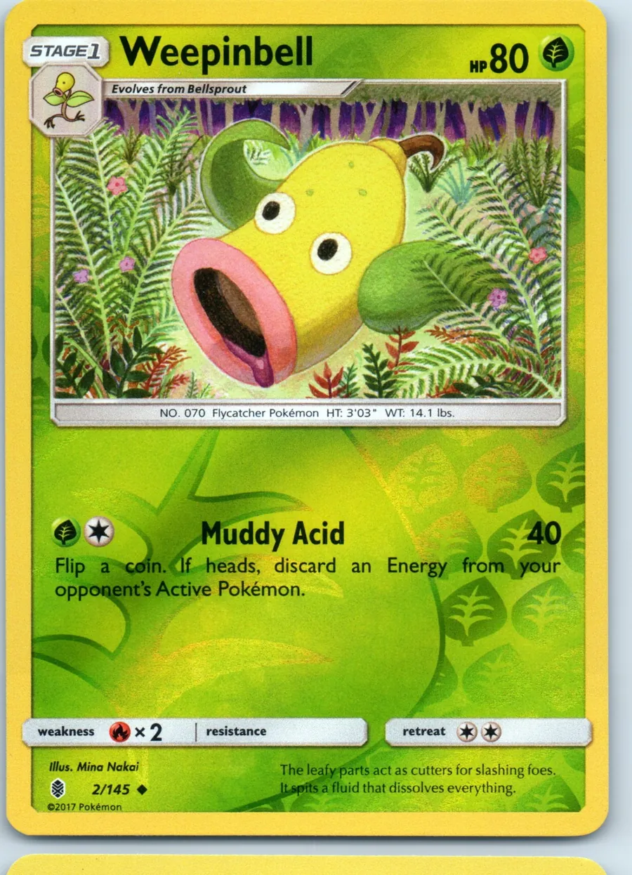 Weepinbell 2/145 front, the actual card for sale