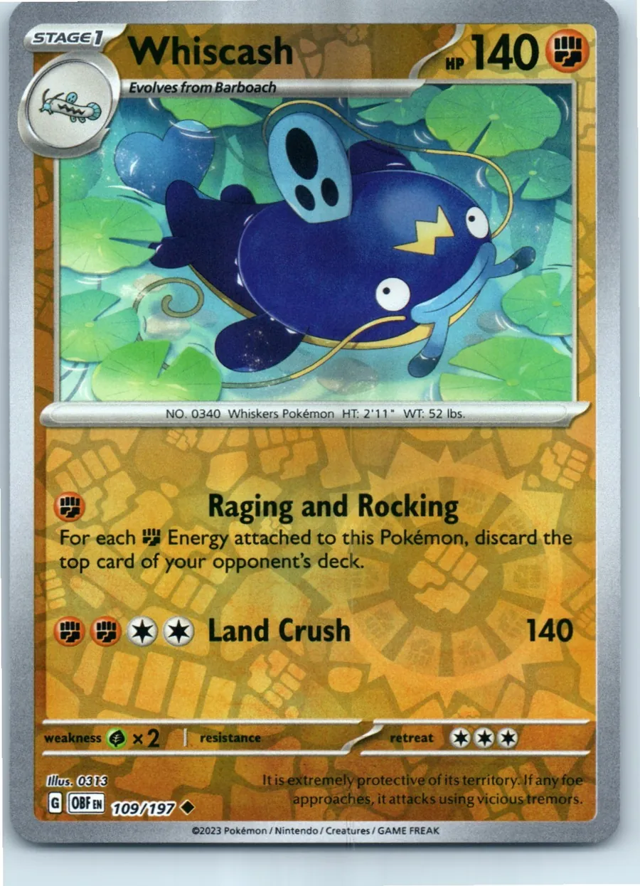 Whiscash 109/197 front, the actual card for sale