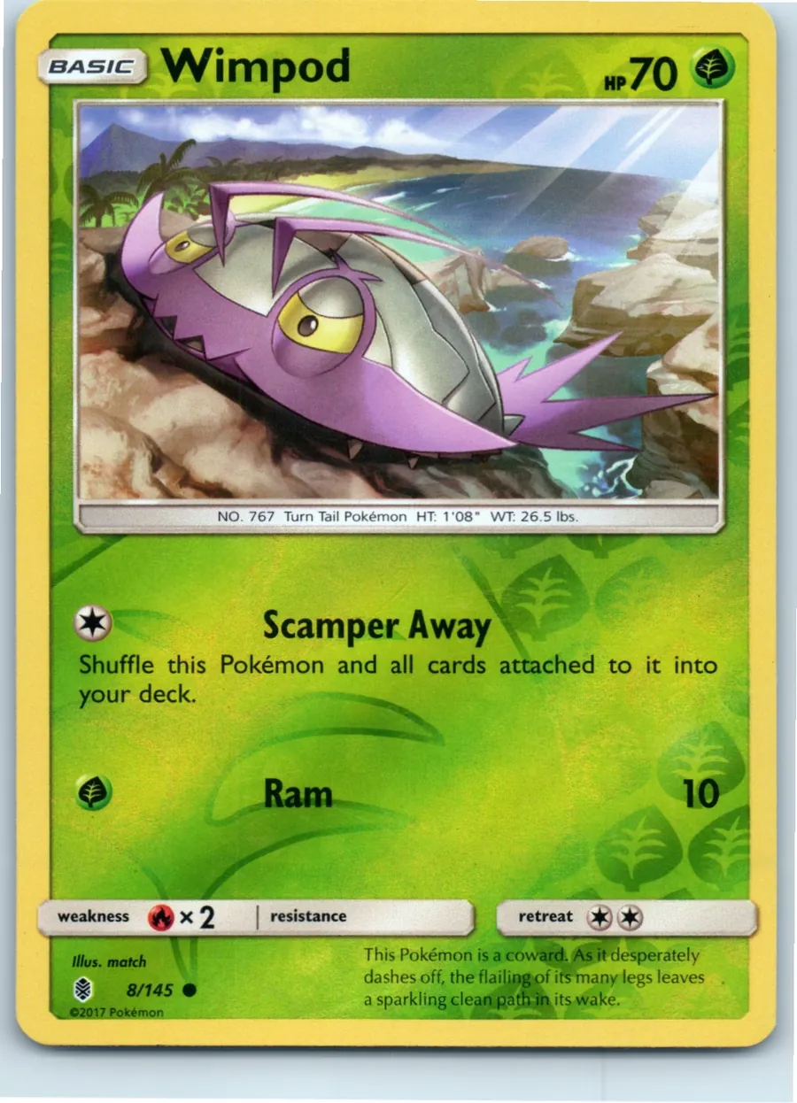 Wimpod 8/145 front, the actual card for sale