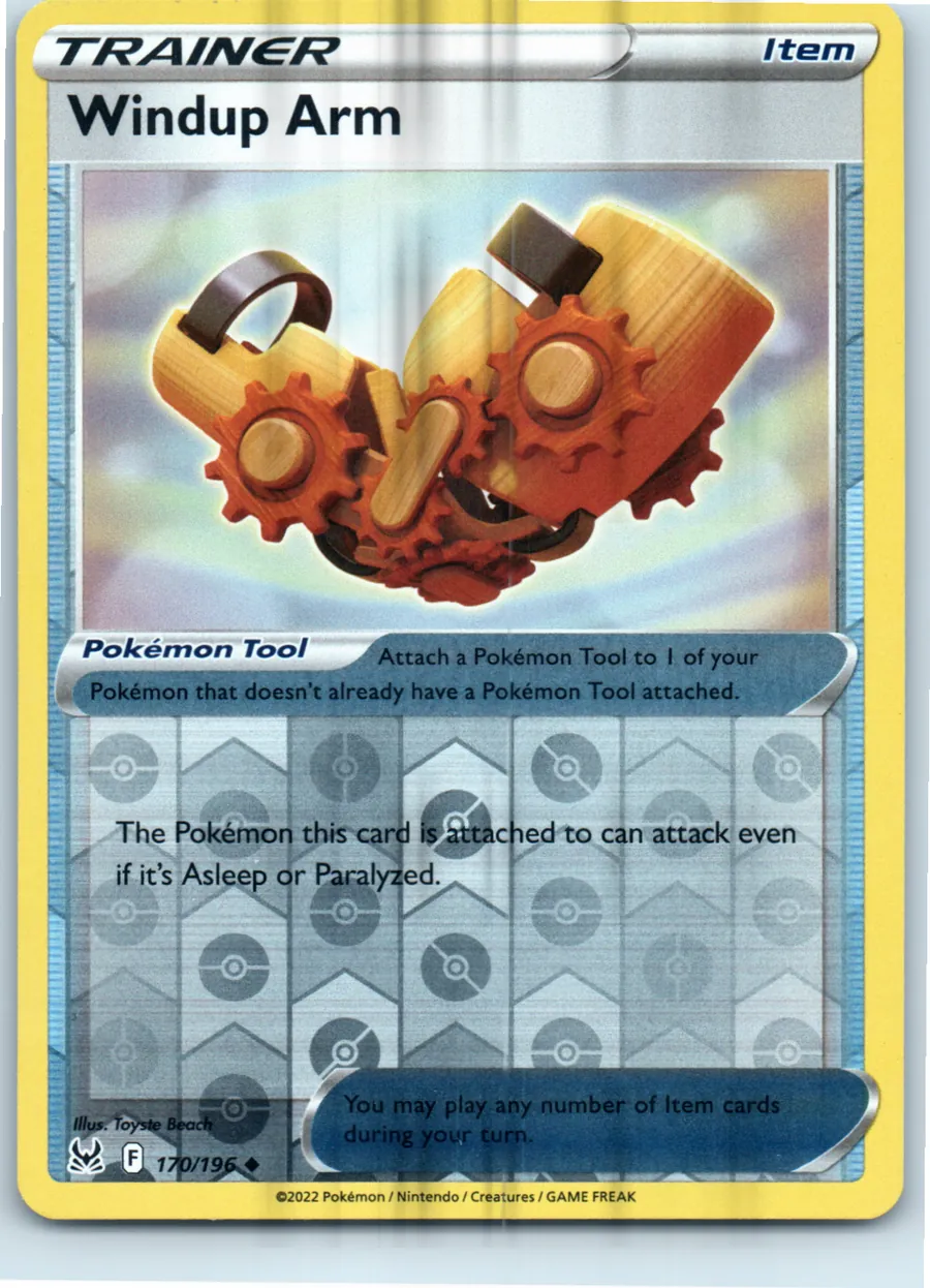 Windup Arm 170/196 front, the actual card for sale