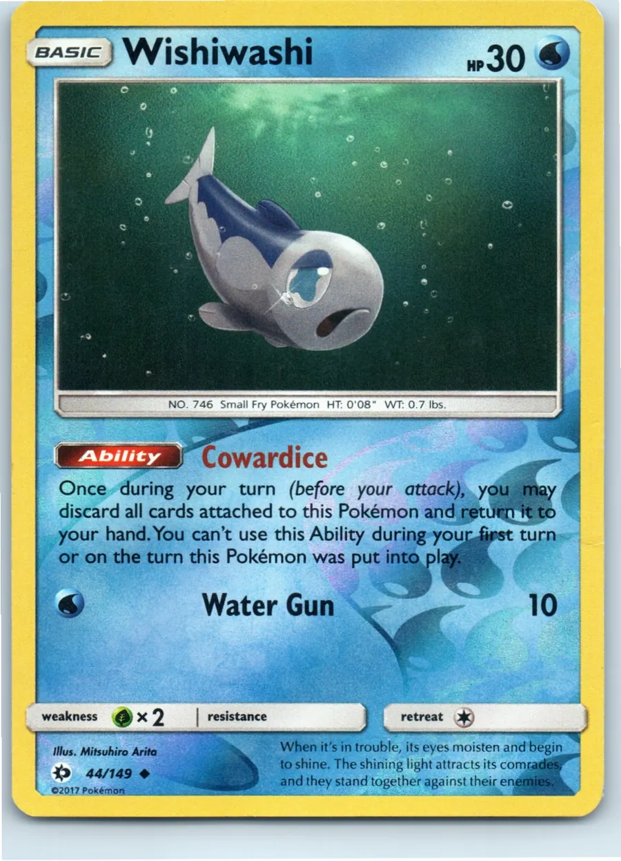 Wishiwashi 44/149 front, the actual card for sale