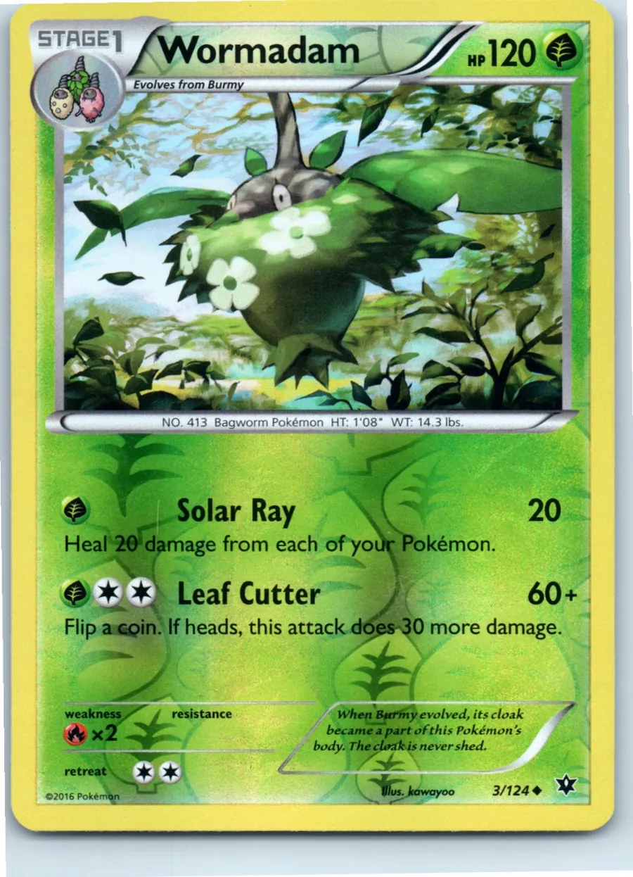 Wormadam 3/124 front, the actual card for sale