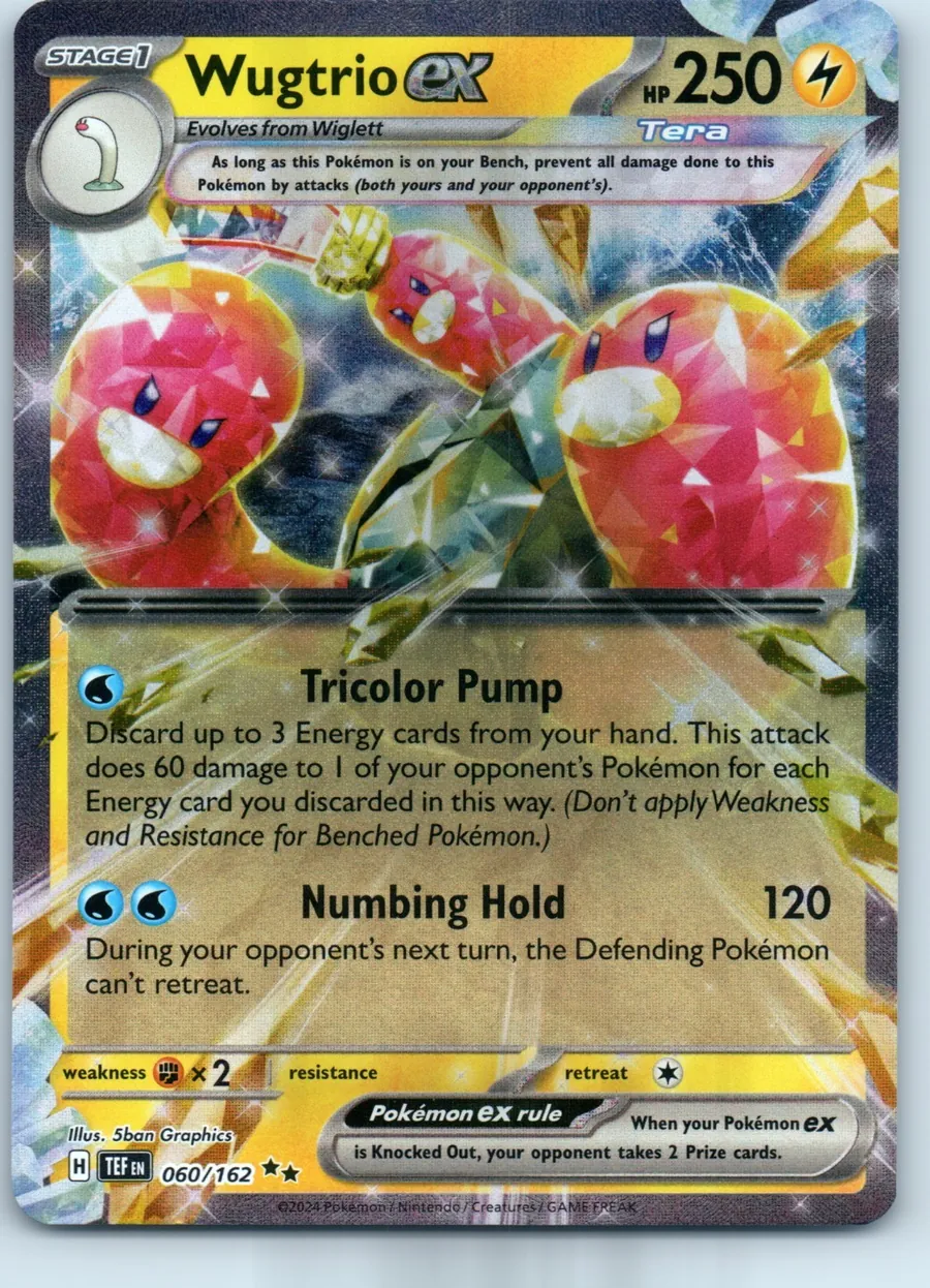 Wugtrio ex 060/162 front, the actual card for sale