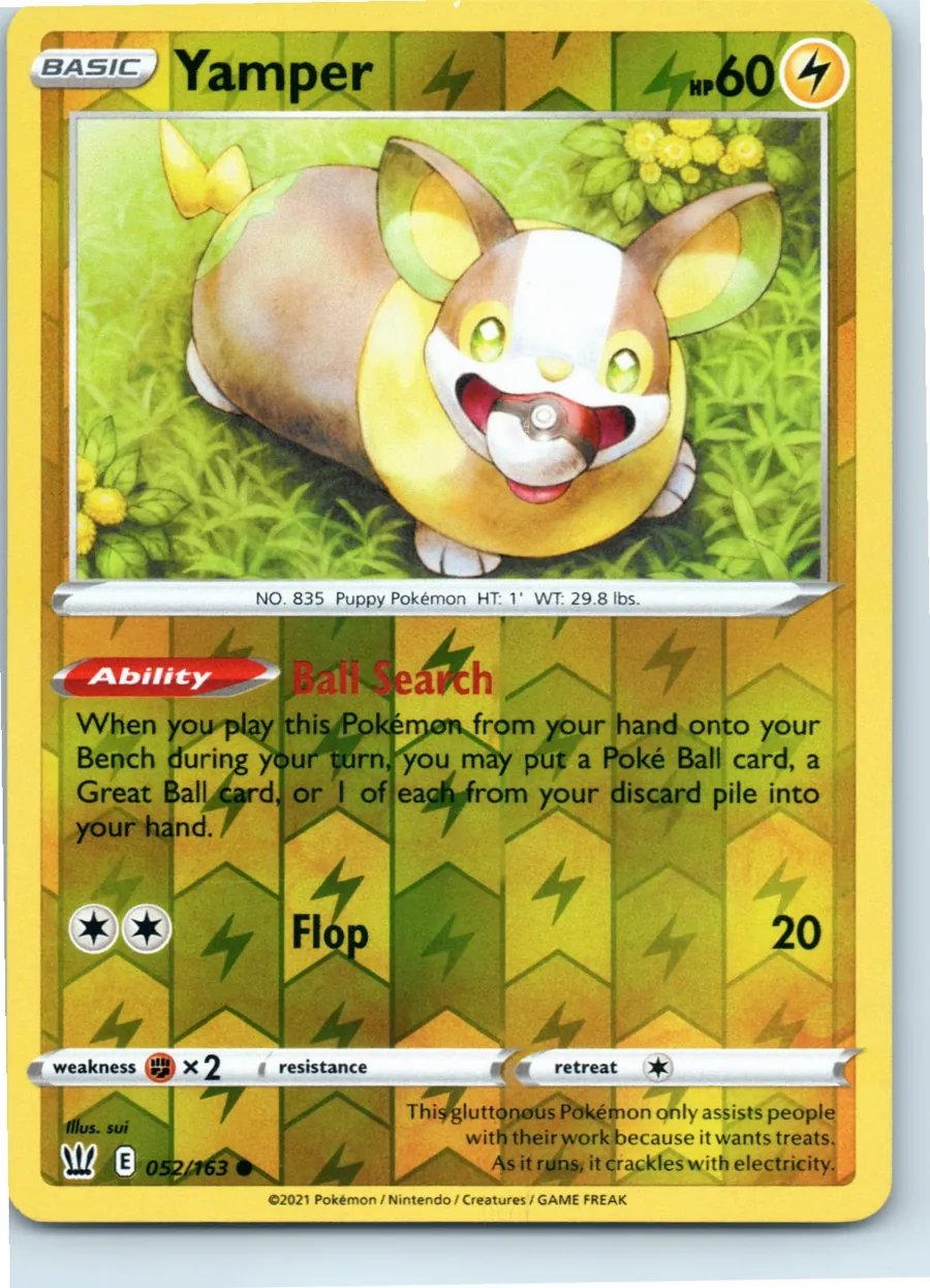 Yamper 052/163 front, the actual card for sale