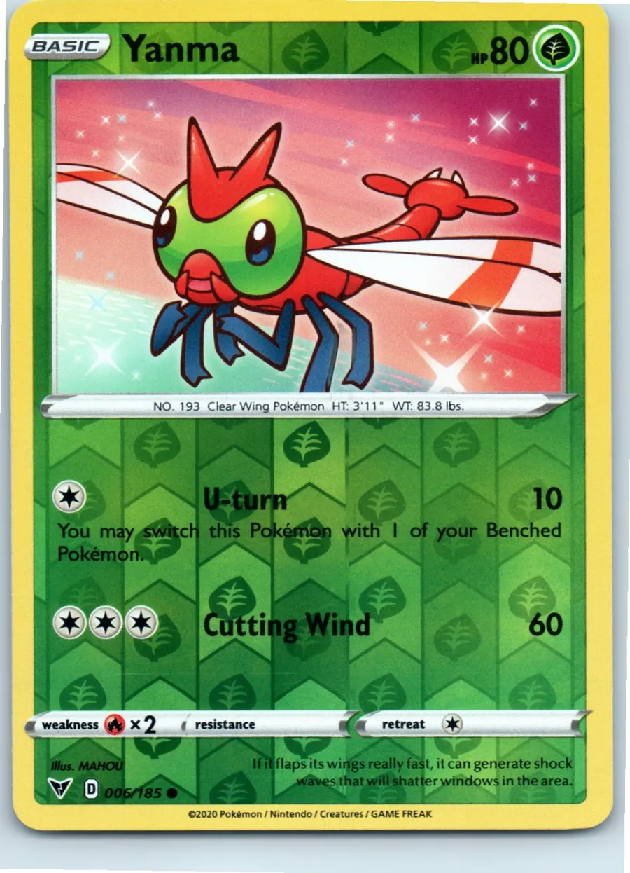 Yanma 006/185 front, the actual card for sale