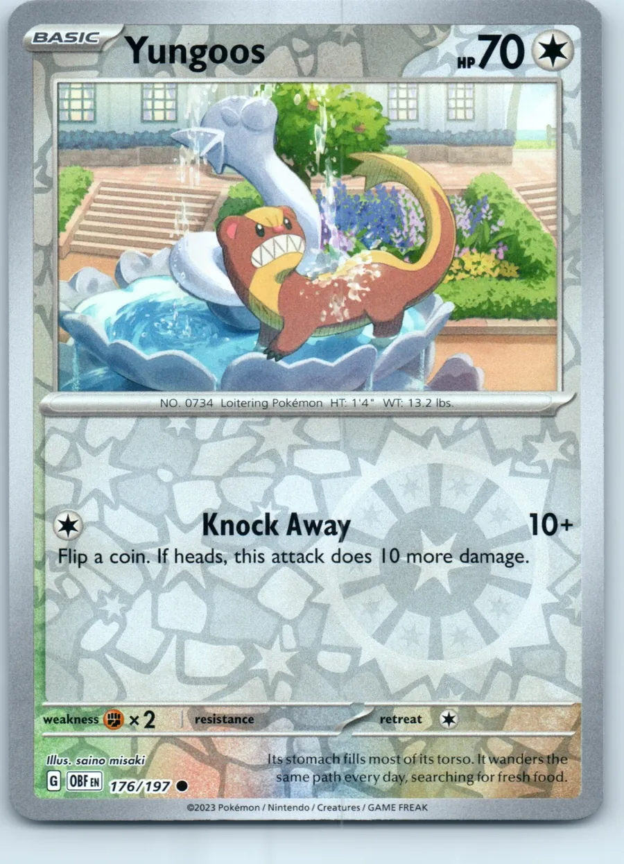 Yungoos 176/197 front, the actual card for sale