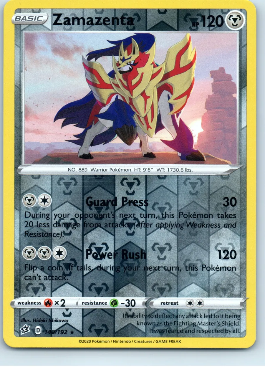 Zamazenta 140/192 front, the actual card for sale