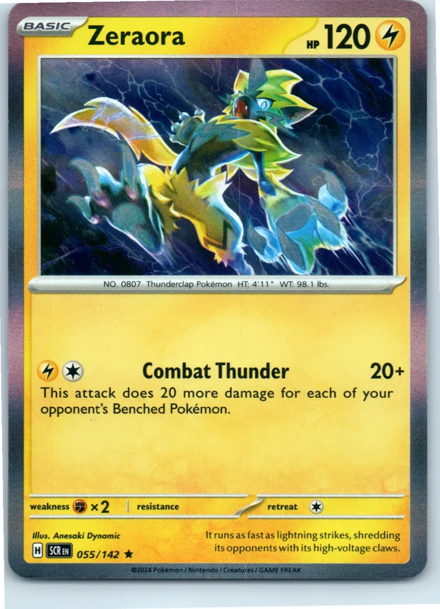 Zeraora 055/142 front, the actual card for sale