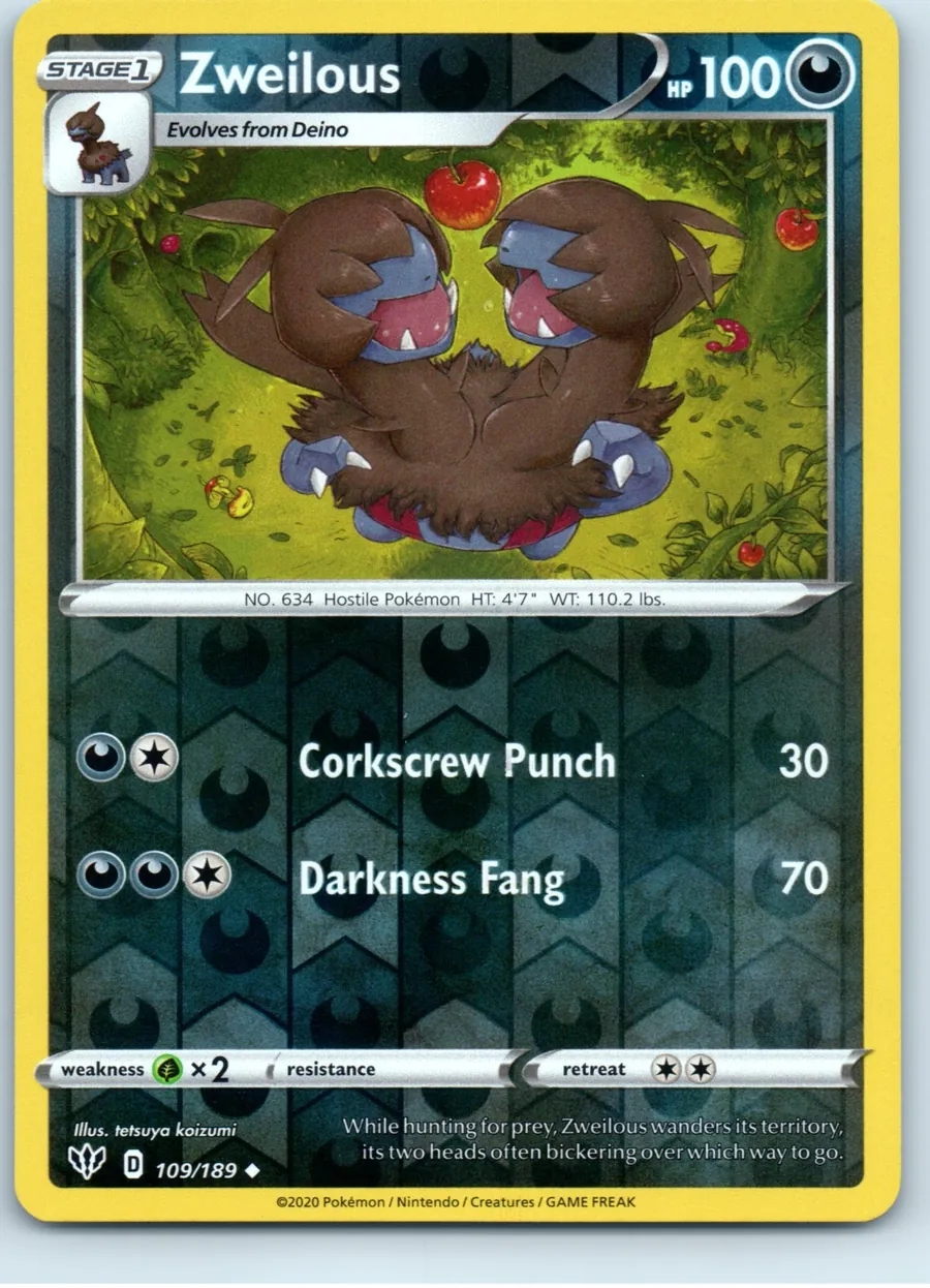 Zweilous 109/189 front, the actual card for sale
